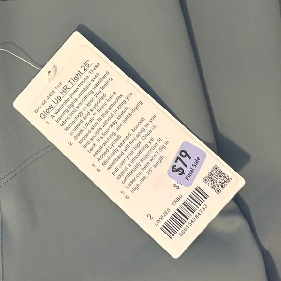 NWT✨Lululemon Glow Up Super-High-Rise Tight 25" Crater Blue Size 2 Retail $118 - Picture 6 of 6